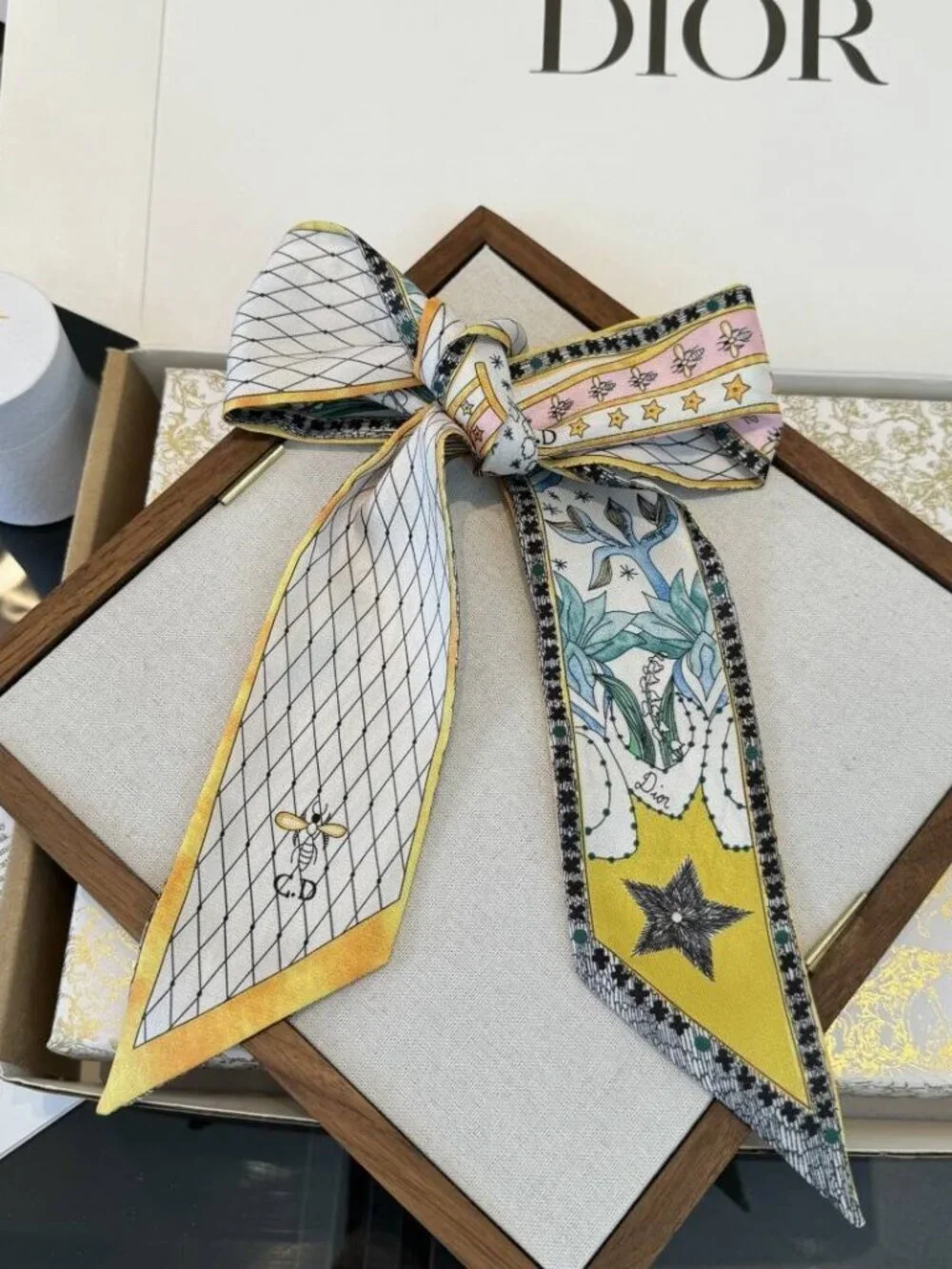 Dior Tarot Star and Bee Silk Ribbon